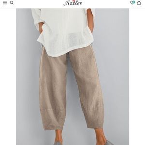 Women’s cotton/linen style cropped pants. Size XL